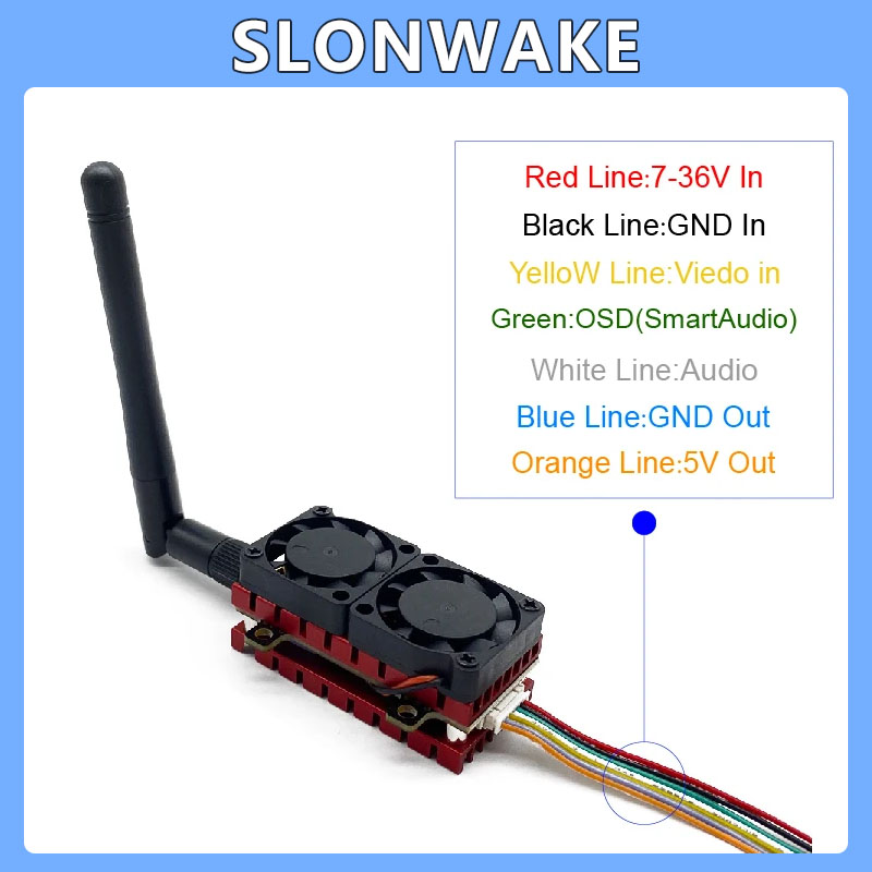SLONWAKE 5.8G 48CH 4.2W VTX Da - Drone Racing Vtx ulasan dan harga